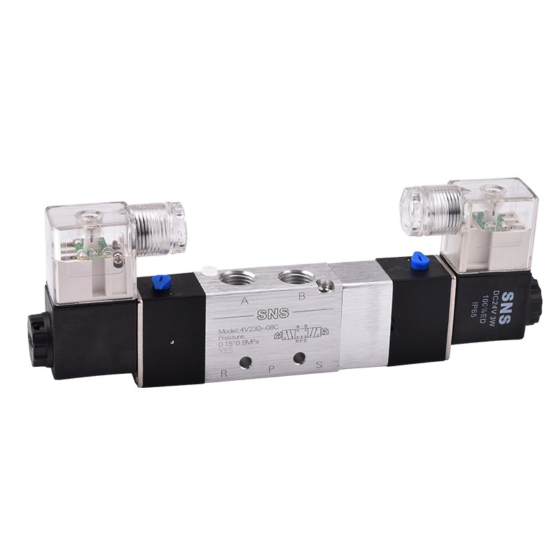 神驰SNS电磁V230C08三位五通头线圈中压中泄中封DC2VC