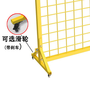 快递分拣栏护栏围栏网免打带轮分隔网栅栏库车间隔离网