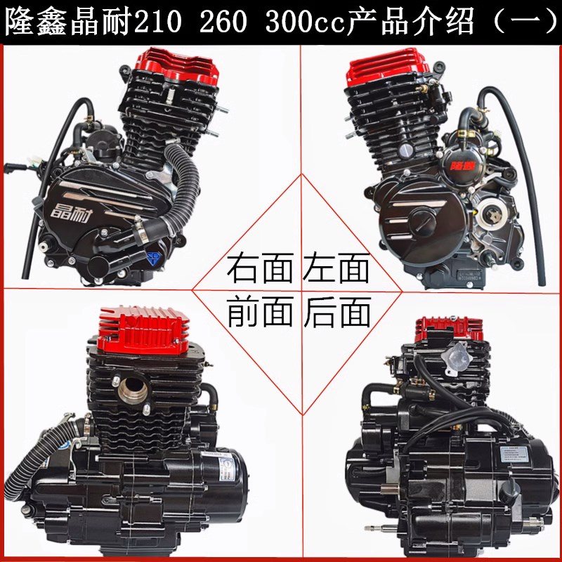 隆鑫原厂重载三轮车晶耐//水冷发动机总成坚固耐用机头