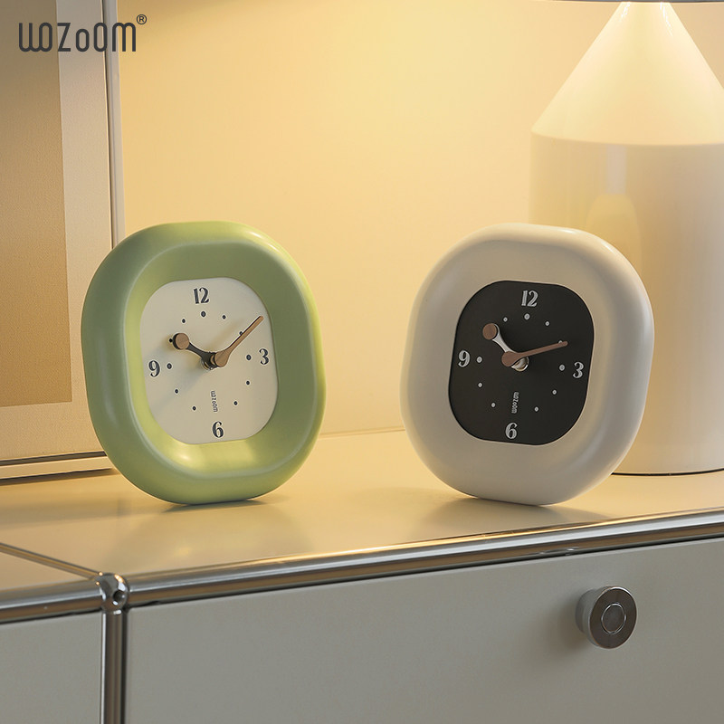 WOZOO屋准家居客厅桌面玄关奶油风创意座钟高级感装饰品,家居饰品,桌面摆件,淘宝优惠券,粉丝福利购,淘宝优惠卷