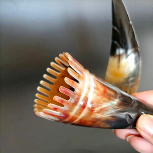 天然牛角筒按摩梳子防静电疏通头部经络梳子洗头挠头抓头皮男女