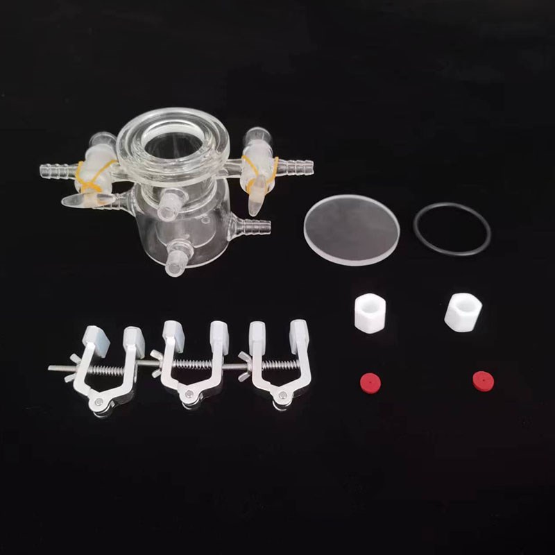 石英玻璃顶照光催化反应器装置 带水冷层石英仪器 紫外催化实验