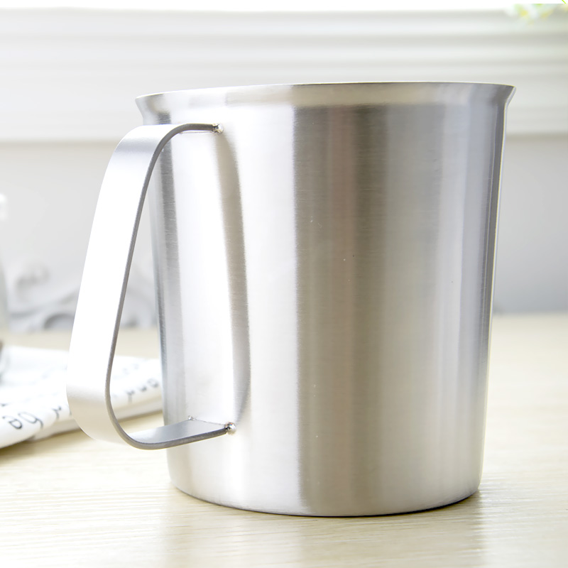 加厚优质不锈钢量杯 奶茶咖啡量杯2L带刻度拉花杯实验杯包