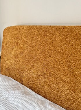 加厚摩登绒面床头罩罩床头靠背通用防尘免洗保护罩