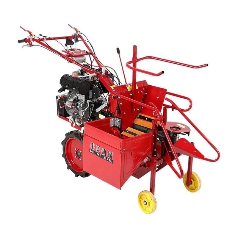 小型玉米收割机家用柴油自走单行垄新收获机扒皮手扶一体机