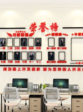 销售业绩员工荣誉榜风采展示照片墙d办公室公司文化布置