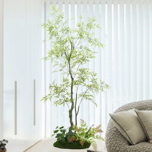 仿真竹子室内外装饰隔断酒店屏风造景仿生绿植造景大型假景观