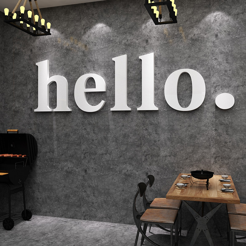 英文字母纸工业风酒吧装饰品场景布置小酒馆烧烤店创意墙面,家居饰品,文化墙贴,淘宝优惠券,粉丝福利购,淘宝优惠卷