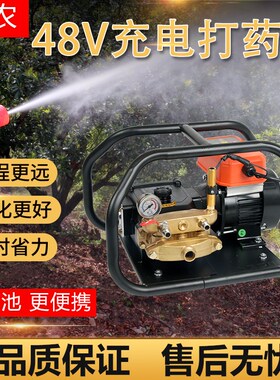 农用高压打药自吸柱塞水泵喷雾机器插电动车48V60V220V大功率电动