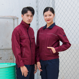 春秋长袖工作服套装男女耐磨修理工厂车间工地劳保汽修服工装定制