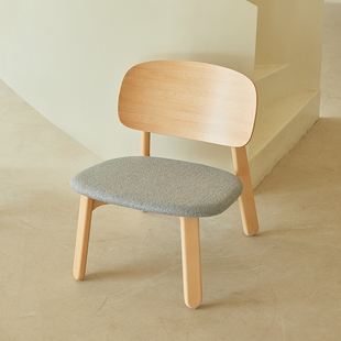 森川家俱实木沙发椅休闲简约现代阳台家用靠M背椅子咖啡厅单人洽