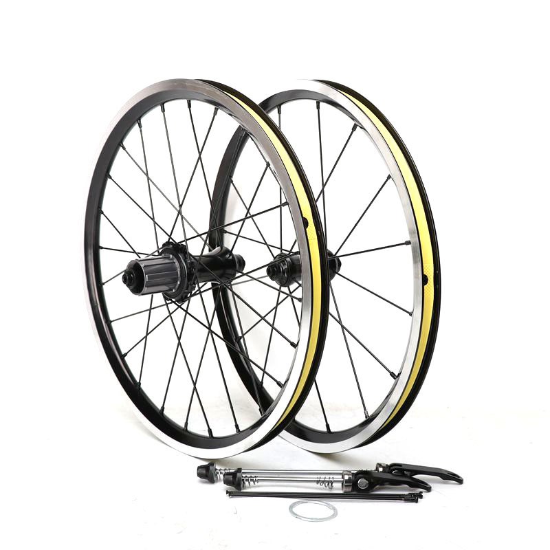 自行车轮组台湾低阻力直拉16寸349铝合金5培林11速V刹自行车轮毂
