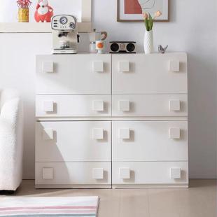 实木卡门柜子客厅白色电视柜组合模块化餐边柜收纳储物柜一体斗柜