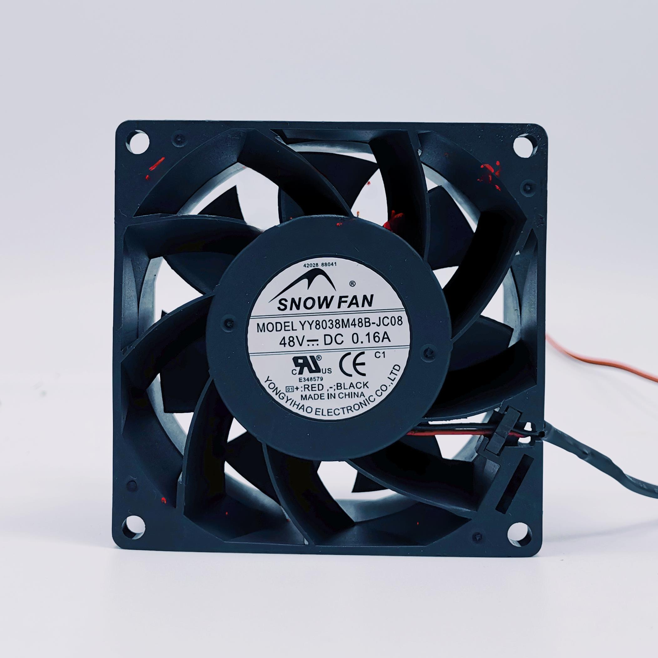 雪扇48V风扇Yy8038M48B-Jc08 8cm逆变散热风扇80*80*38mm