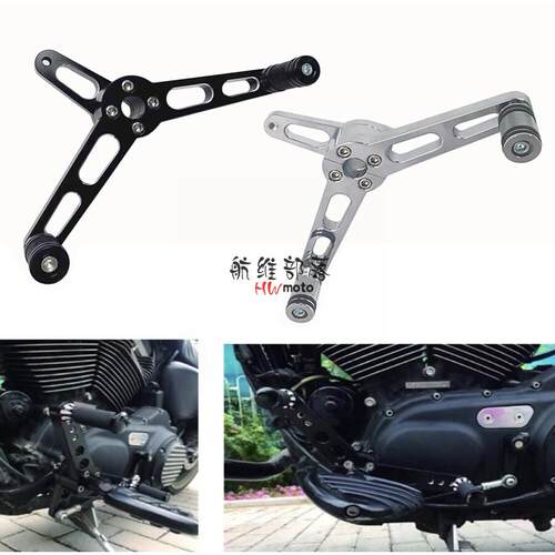 适用哈雷XL883 1200 X48 72改装前后踩前置挂挡杆 前置脚踏挂档杆