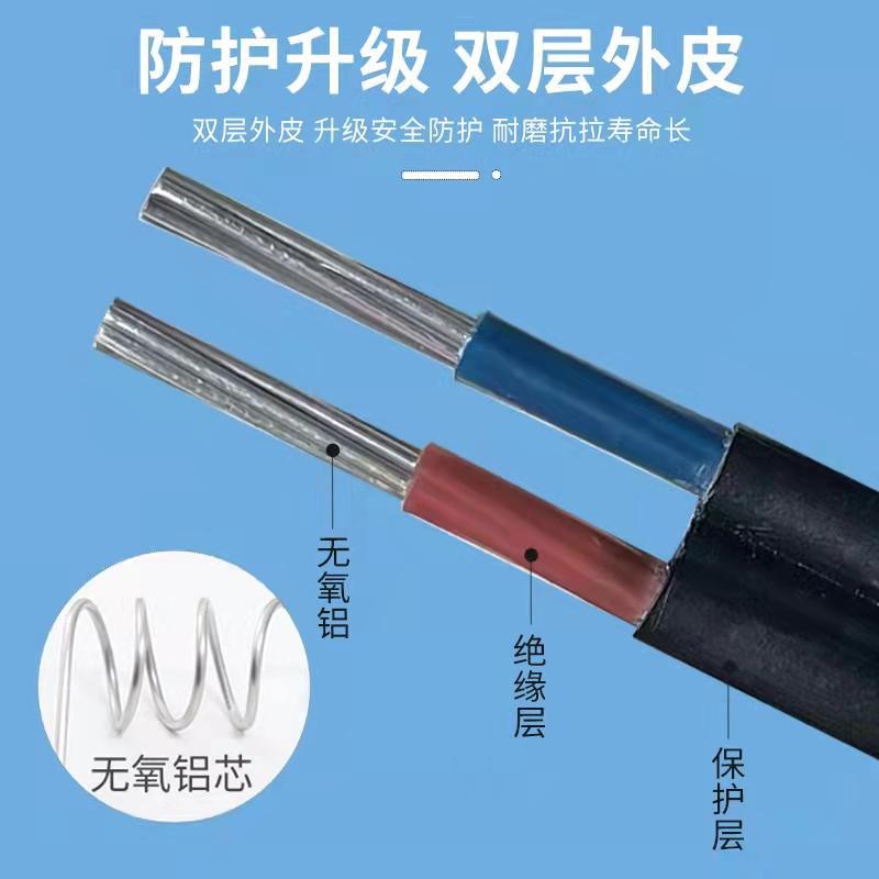 国标铝线防老化双股电缆线家用6/10/16/25平方户外进入户铝芯电线