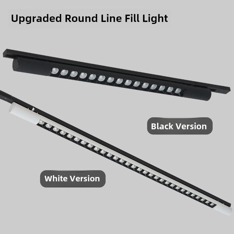 长条轨道灯led线条格栅灯补光商用服装店铺超市导轨式条形可调节