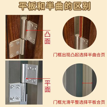 卫生间门合页老式铝合金平开铰链脱卸五金不锈钢活页凹槽浴室铰链