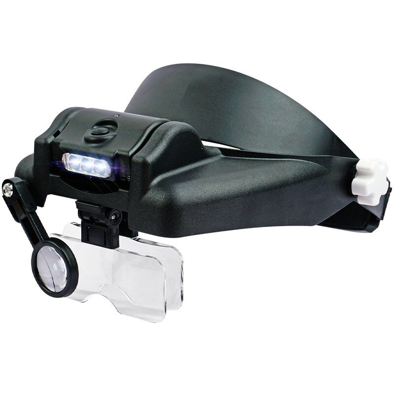 头戴式放大镜维修专用高清倍手机电路板修理手表充电老人阅读专用