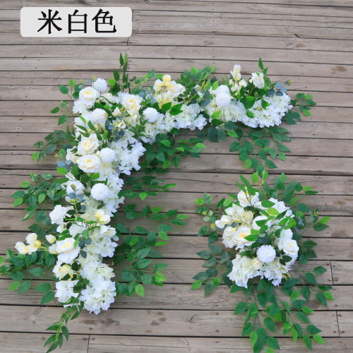 森系拱门婚庆道具三角花艺排花白色花架角花橱窗商场布置白桦木门