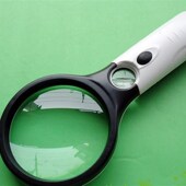 高清手持式 带LED灯儿童学生用光学扩大镜 放大镜20倍老人阅读10倍