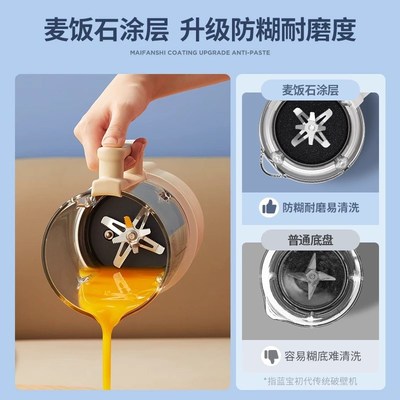 蓝宝PB-02S柔音破壁机家用自动加热豆浆机非静音多功能新款料理机