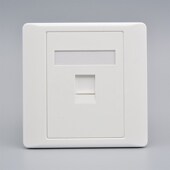 单口两芯电话插座86型一位语音开关信息面板RJ11电话口模块