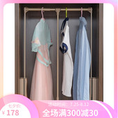 新品 衣柜五金升降挂衣器衣橱挂衣架阻尼挂衣杆伸缩拉杆配件下拉式