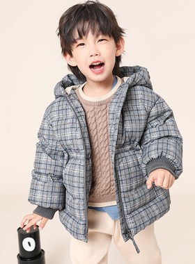 男宝宝羽绒服中长款冬季新儿童羽绒服小童装90绒加厚外套22911
