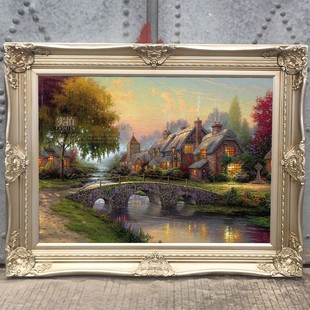 欧式画框挂墙实木油画框相框复古角框宫廷玄关装饰画框定制