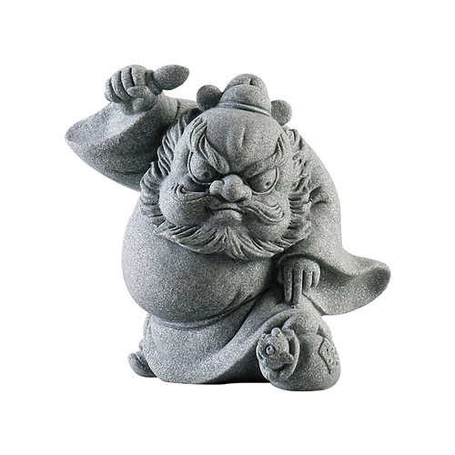 创意天师钟馗青砂石茶宠茶玩鱼缸造景新客厅桌面柜子装饰