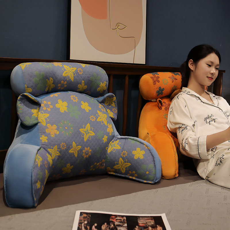 三层纱牀头靠垫软包护颈护腰靠枕大靠背沙发抱枕牀上宿舍看书枕头,居家布艺,床头靠垫,淘宝优惠券,粉丝福利购,淘宝优惠卷