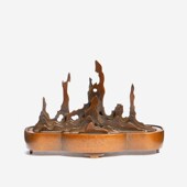 庆松堂苏工铜炉名家胡庆松制海棠研山炉紫铜复古文房收藏熏香