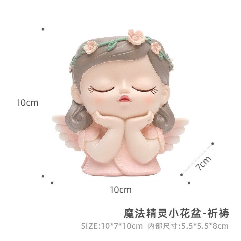 爱精灵树脂桌面盆器园艺多肉盆创意庭院装饰园器容器,家居饰品,花盆,淘宝优惠券,粉丝福利购,淘宝优惠卷