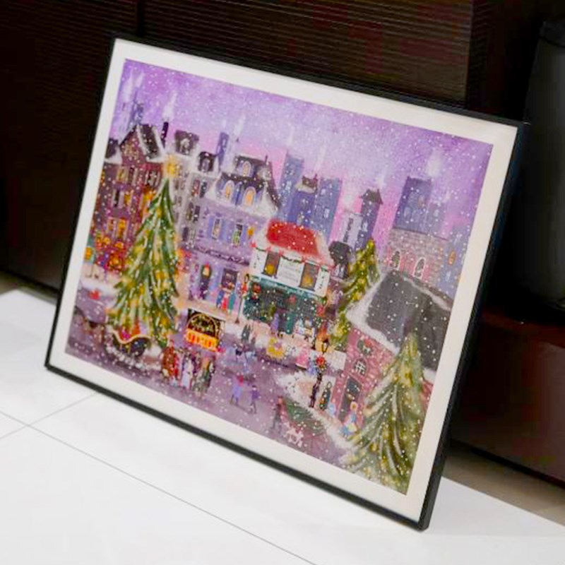 拼图框0片9*8cm97*9厘米*100专用拼图框裱框实木相框画框