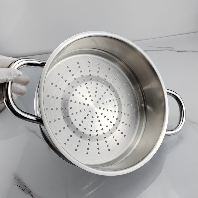 BOD18-10不锈钢蒸锅笼格屉垫片0炖煮煲粥汤锅加厚三层钢2cm