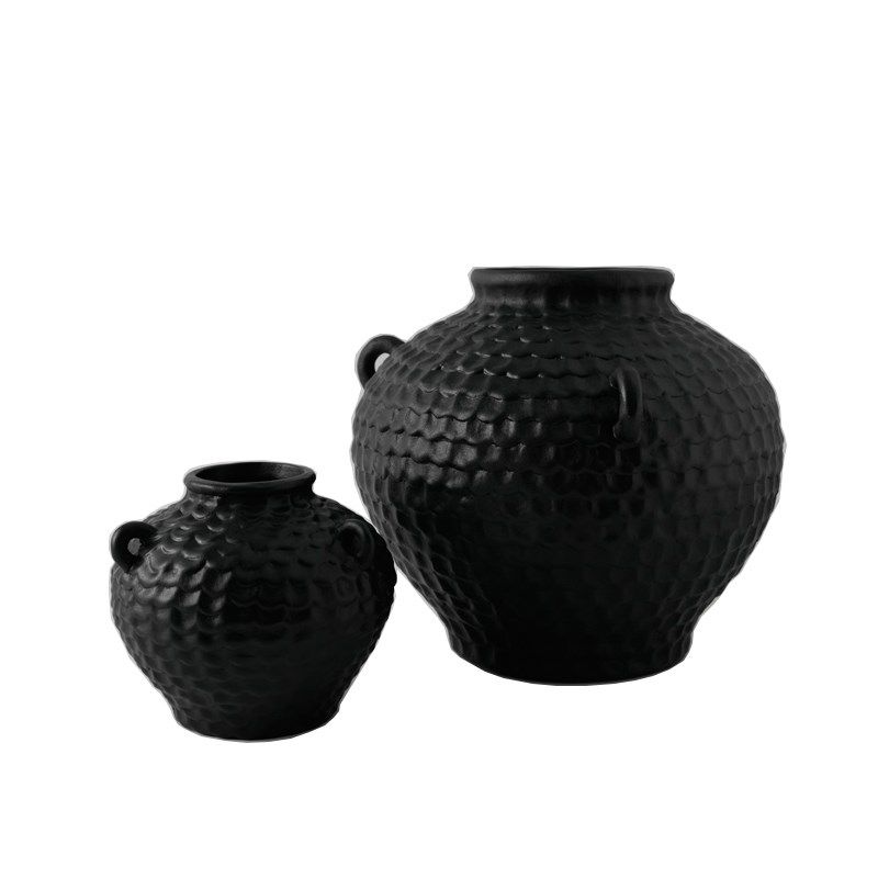 新复古带耳陶瓷罐瓶样板间酒店民宿客厅玄关器装饰品,家居饰品,装饰摆件,淘宝优惠券,粉丝福利购,淘宝优惠卷