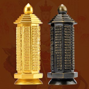 复古铜器礼品佛顶尊胜陀罗尼经幢舍利塔 装饰品