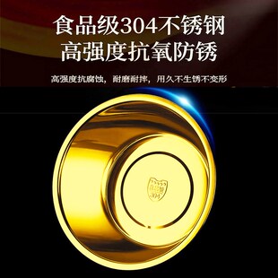 金色脸盆食品级金盆洗手黄盆聚宝盆结婚女方陪嫁仿铜盆