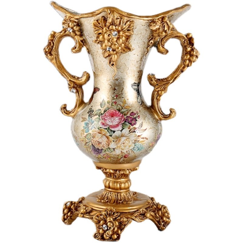 创意复古奢华全欧式树脂瓶装饰工艺品客厅插仿真,家居饰品,花瓶,淘宝优惠券,粉丝福利购,淘宝优惠卷