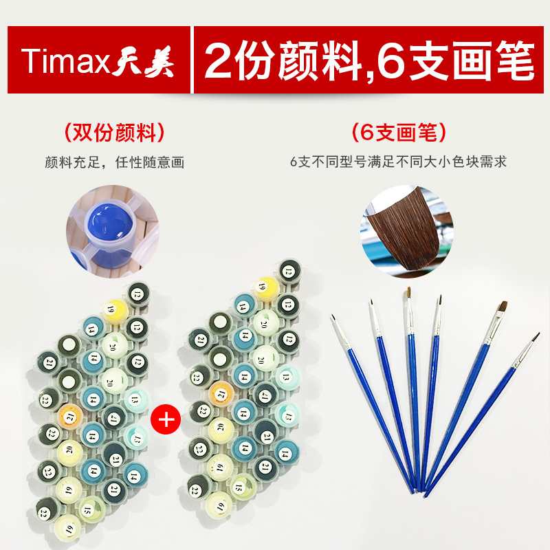 diy数字油画客厅玄关锦鲤风景手绘填色油彩装饰画大幅竖版丙烯画图片