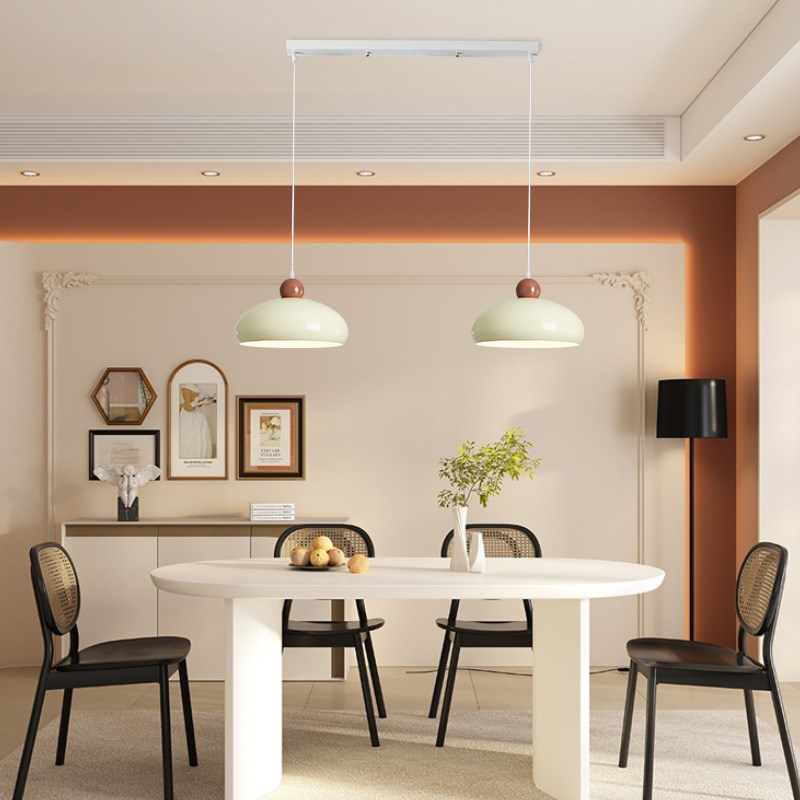 法式奶油风餐厅灯2024新款现代简约家用餐桌饭厅吧台一字长条吊灯