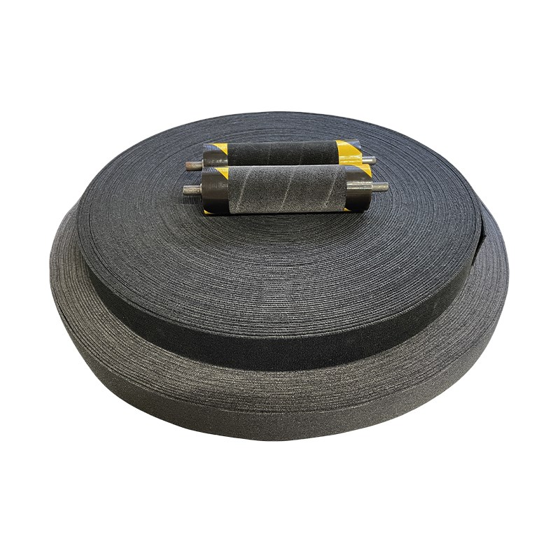 洛汐传动 黑绒包辊带验布经编机自粘防滑打卷羊毛黑绒糙面带刺皮