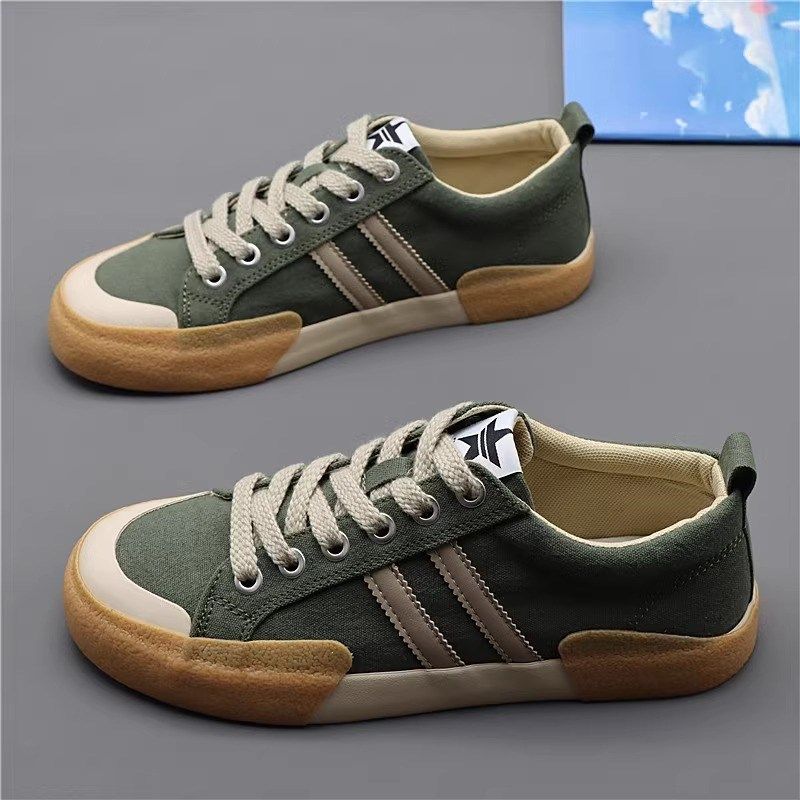 帆布鞋男春季新款低帮透气男鞋韩版百搭系带板鞋男士薄款休闲布鞋,流行男鞋,帆布鞋,淘宝优惠券,粉丝福利购,淘宝优惠卷