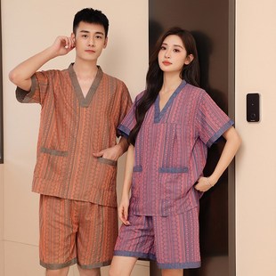 情侣洗浴服男女贵宾服桑拿洗Q浴服家居服睡衣酒店 汗蒸服棉质韩版