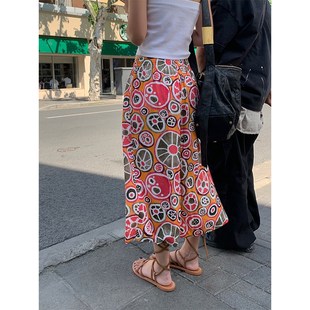 汤圆是卖a衣服的 花色七分裤女夏季薄款高腰休闲裤显瘦宽松阔腿裤