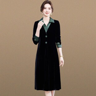 妈妈春装连衣裙女2025新款高端轻奢高级感中老年人减龄春秋季裙子