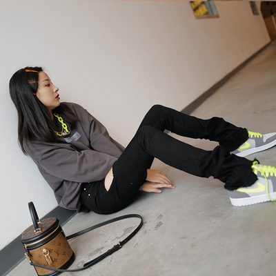 175高个加长微喇叭牛仔裤女裤显瘦修身高腰2021秋季新款