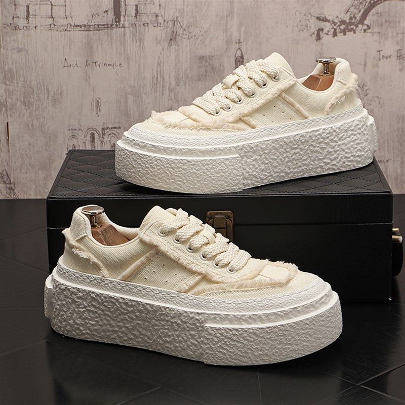 休闲鞋男厚底增高运动帆布鞋炸街百搭粗布板鞋流苏款透气青年鞋子,流行男鞋,时尚休闲鞋,淘宝优惠券,粉丝福利购,淘宝优惠卷