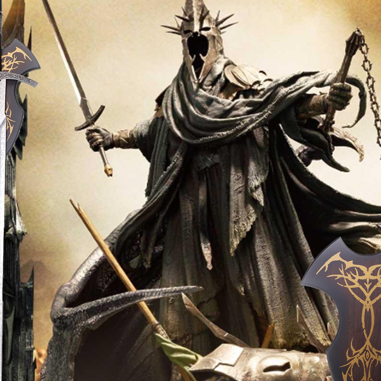 禾久 指环安格玛巫大剑龙泉宝剑金属款大号一体唐横刀未开刃